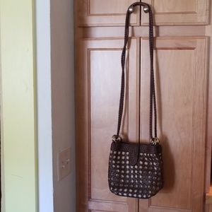 Basketweave crossbody bag